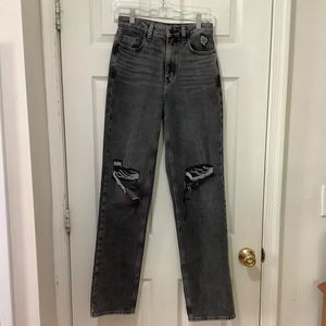 PacSun 90s Boyfriend Jeans Washed Black Ripp